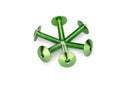 M5 X 20 Screen Screws 13.9 MM Head Green - Pack Of 6