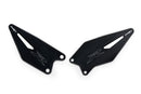 Aluminium Heel Plates Black For Kawasaki ZX-6R Ninja 2024>Current