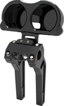 Dual Gauge Mount For Performance Risers Black For Harley Davidson FLD 1690