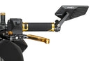 Bladed Bar End Mirror Left Black