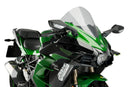 Side Downforce Spoilers Black / Green For Kawasaki Ninja H2 SX 2018-2019