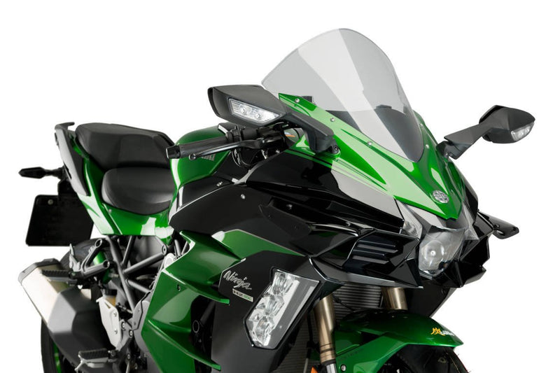 Side Downforce Spoilers Black For Kawasaki Ninja H2 SX 2018-2019