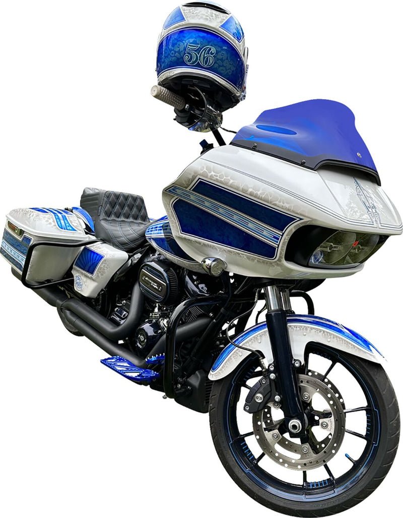 Kolor Flare Sport Windshield Blue For Harley Davidson FLTRK 1868 ABS 2024