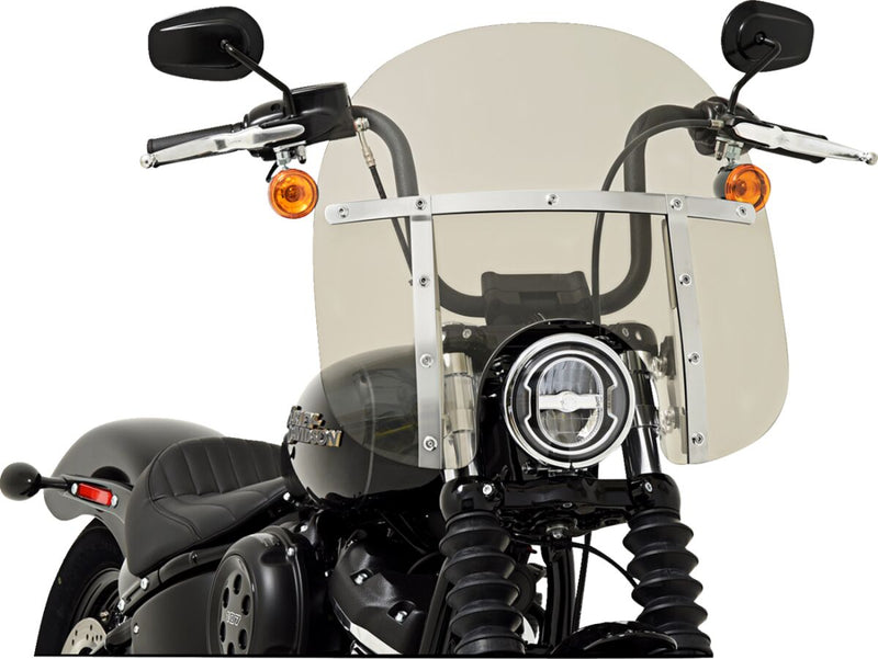 Memphis Fats Windshield Grey For Harley Davidson FLFB 1750 ABS 2018-20 - 18 CM