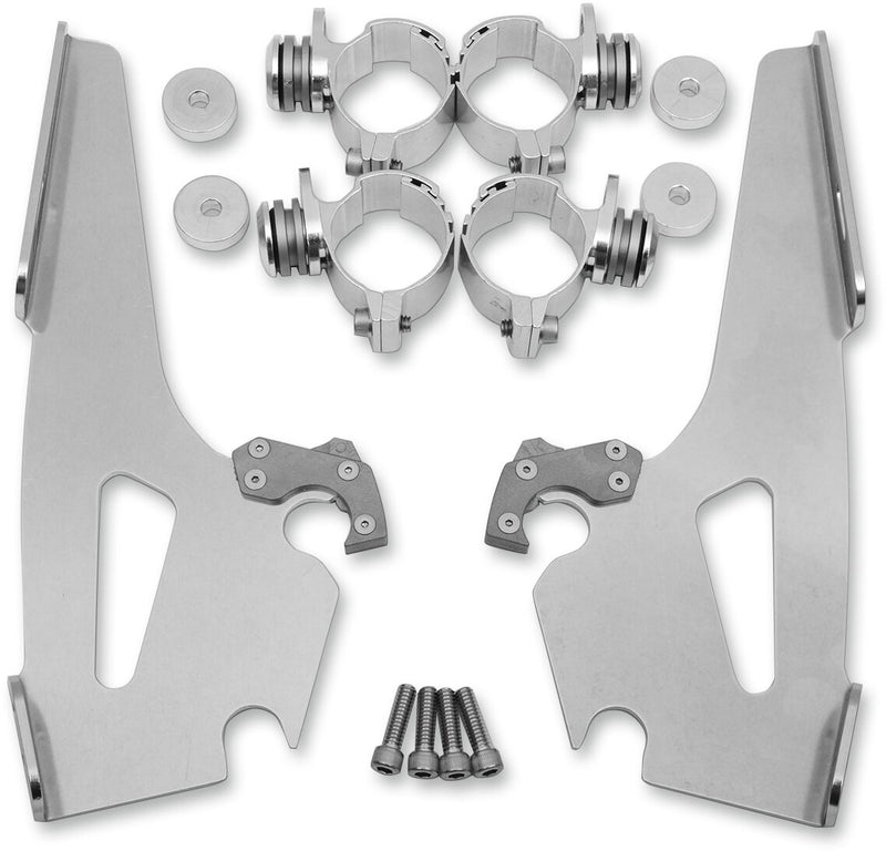 Windshield Trigger-Lock Complete Mount Kit Polished For Honda VF 700 C 1987