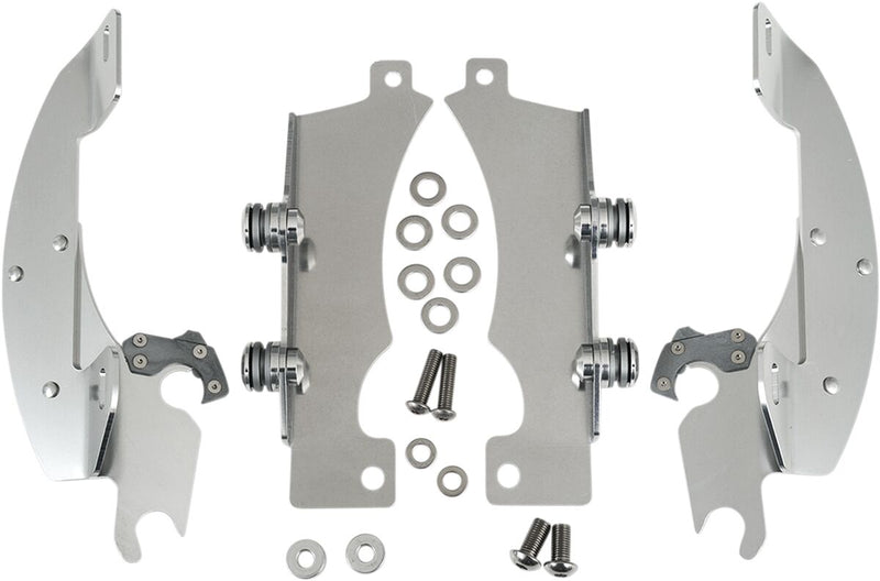 Windshield Trigger-Lock Complete Mount Kit Polished For Yamaha XVS 950 2009-2015