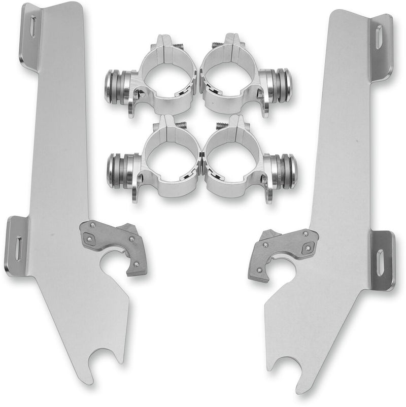 Windshield Trigger-Lock Complete Mount Kit Polished For Victory VEGAS 100 2006-2010