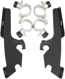 Windshield Trigger-Lock Complete Mount Kit Black For Kawasaki VN 900 2007-2025