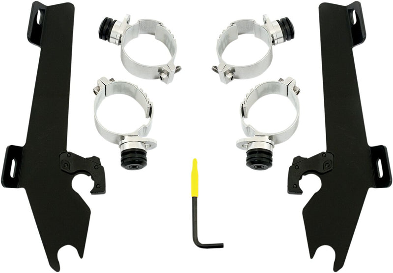 Windshield Trigger-Lock Complete Mount Kit Black For Suzuki M 50 2005-2009
