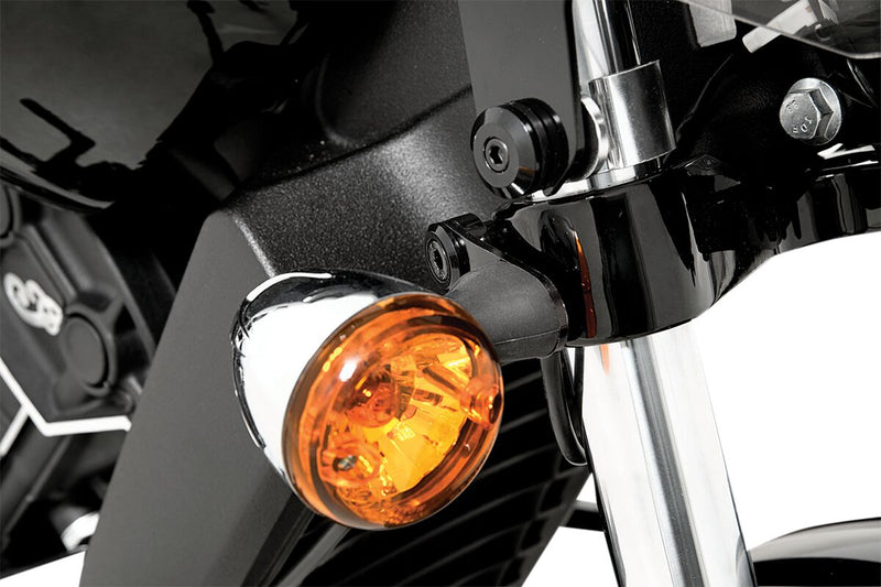 Turn Signal Relocation Hardware Kit Black For Indian SCOUT 60 ABS 2016-2024