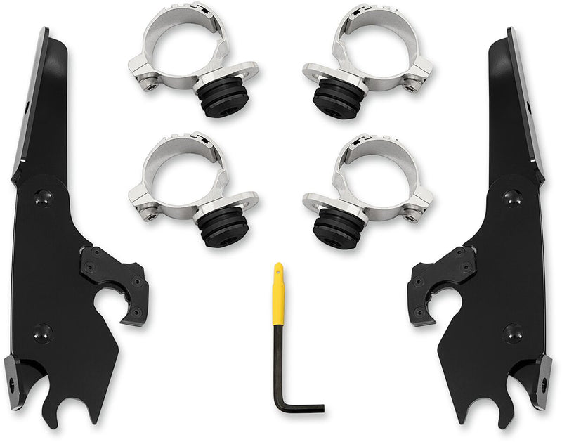 Batwing Fairing Trigger-Lock Mounting Kit Black For Indian SCOUT 60 ABS 2016-2024