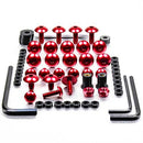 Aluminium Fairing Bolt Kit Red For Kawasaki EX 300 2013-2016