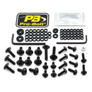 Aluminium Fairing Bolt Kit Black For Kawasaki EX 400 2018-2022