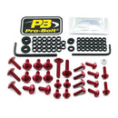 Aluminium Fairing Bolt Kit Red For Kawasaki EX 400 2018-2022