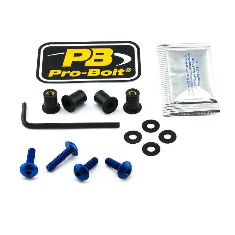 Aluminium Screen Bolt Kit Blue For Kawasaki ZX-10 R 1000 2016-2019
