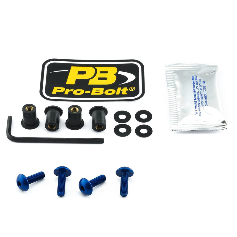 Aluminium Screen Bolt Kit Blue For Aprilia PEGASO 650 FACTORY 2007
