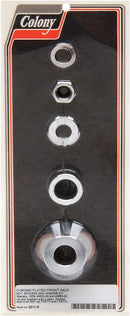 Axle Spacer/Nut Kit Chrome / Silver For Harley Davidson FXSTD 1450 2001-2006