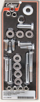 Motor Mount Bolt Kit Chrome / Silver For Harley Davidson FLST 1340 1986-1990