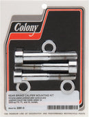 Rear Brake Caliper Bolt Kit Chrome / Silver For Harley Davidson FLST 1450 2006
