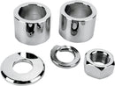 Axle Spacer/Nut Kit Chrome / Silver For Harley Davidson FLHR 1584 2008-2011