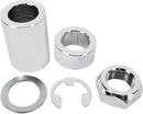 Axle Spacer/Nut Kit Chrome / Silver For Harley Davidson FXD 1584 2008-2010