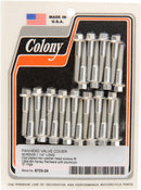 Valve Cover Screw Kit Cadmium Plated / Silver For Harley Davidson E 1000 1948-52