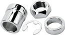 Axle Spacer/Nut Kit Chrome / Silver For Harley Davidson FLHR 1450 2002-2006