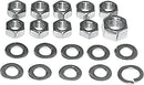 Transmission Side Cover/Clutch Arm Nut Kit Chrome / Silver For Harley Davidson E 1000 1936-1952