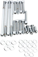 Primary And Derby Cover Bolt Kit Chrome / Polished / Silver For Harley Davidson FLHR 1750 2017-2018