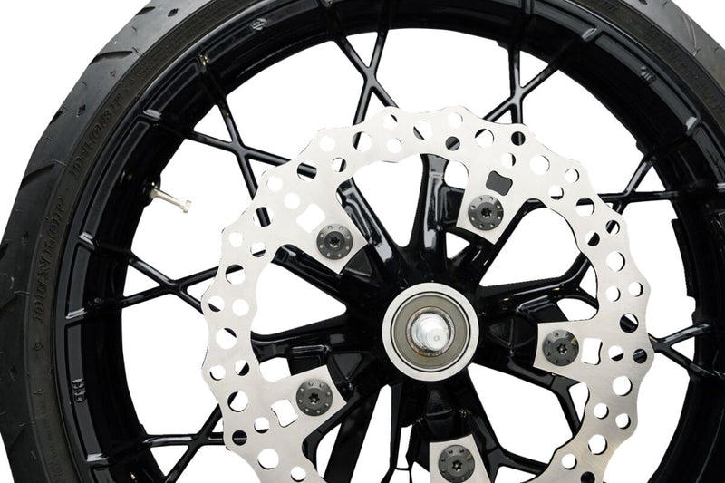 Holeshot Front Floating Brake Rotor Bolt Kit Black / Polished For Harley Davidson FLHR 1690