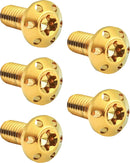 Holeshot Brake Rotor Bolt Kit Gold / Polished - 3/8 Inch-16