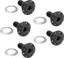 Holeshot Front Floating Brake Rotor Bolt Kit Black / Polished
