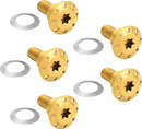 Holeshot Front Floating Brake Rotor Bolt Kit Gold / Polished
