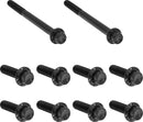 Transmission Side Cover & Trap Door Titanium 12-Point Bolt Kit Black