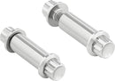 Foot Peg Titanium 12-Point Bolt Kit Polished / Silver