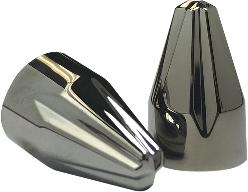 Add-On Engine Bolt Cap Set Black Chrome - 1/4 Inch