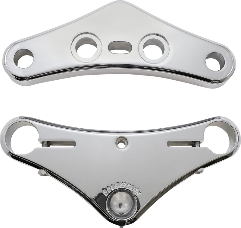 41 MM Raked Triple Tree Chrome For Harley Davidson FXST 1584 - 7 Degrees