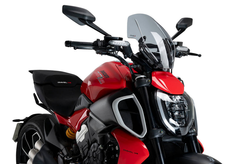 Adjustable Sport Screen Light Smoke For Ducati Diavel V4 2024-Current