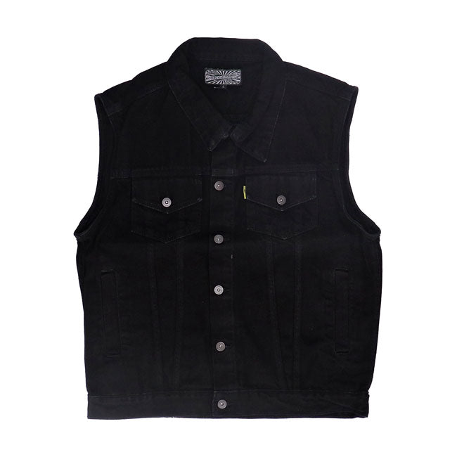 Motorcycle Storehouse Denim Vest Black