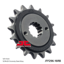 Front Sprocket Steel (Rubber Cushioned) JTF296 - 15 T
