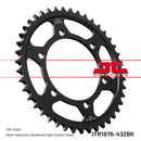 Rear Sprocket Steel (Black Zinc Finish) JTR1876 - 44 T