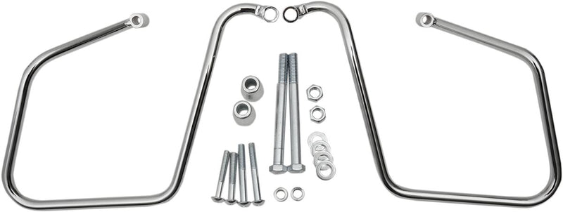 Drag Specialties Chrome Saddlebag Support Brackets Chrome For Harley Davidson FXD 1584 2008-2010