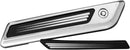 Saddlebag Hinge Inserts Black / Silver For Harley Davidson FLHR 1690