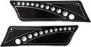 Drilled Saddlebag Latch Covers Black For Harley Davidson FLHR 1340