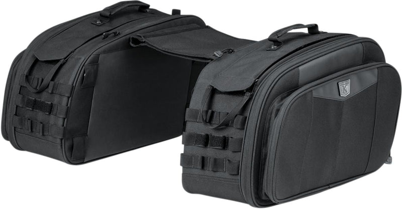 Kuryakyn Momentum Outrider Throw-Over Saddlebags Black