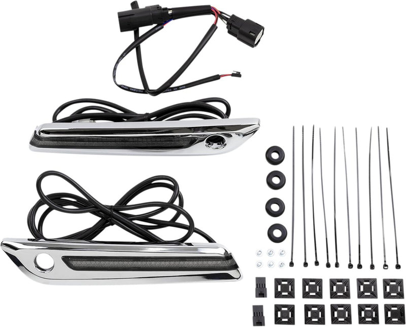 LED Saddlebag Hinge Covers Chrome Harley Davidson FLH 1868 ABS 2021