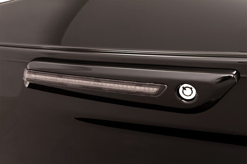 LED Saddlebag Hinge Covers Black / Gloss Harley Davidson FLH 1868 ABS 2021