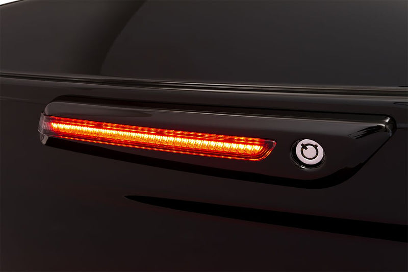 LED Saddlebag Hinge Covers Black / Gloss Harley Davidson FLH 1868 ABS 2021