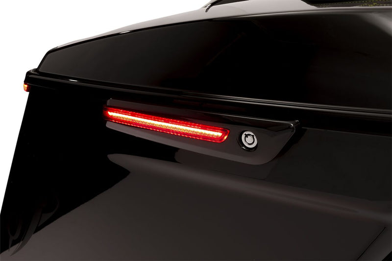 LED Saddlebag Hinge Covers Black / Gloss For Harley Davidson FLH 1868 ABS 2021