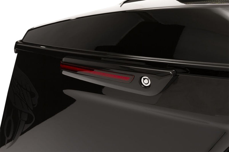 LED Saddlebag Hinge Covers Black / Gloss For Harley Davidson FLH 1868 ABS 2021